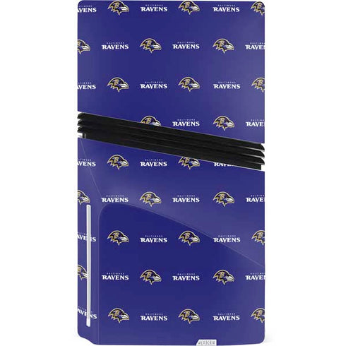 NFL Baltimore Ravens Blitz Series PS5 Pro Disk Console Skin