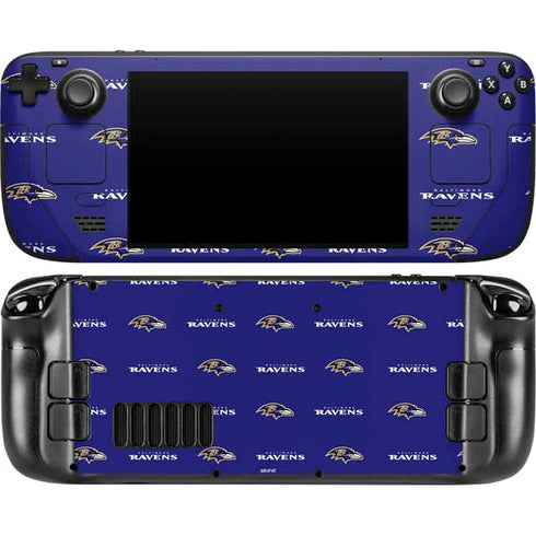 NFL Baltimore Ravens Blitz Series Steam Deck Handheld Gaming Computer OLED Skin