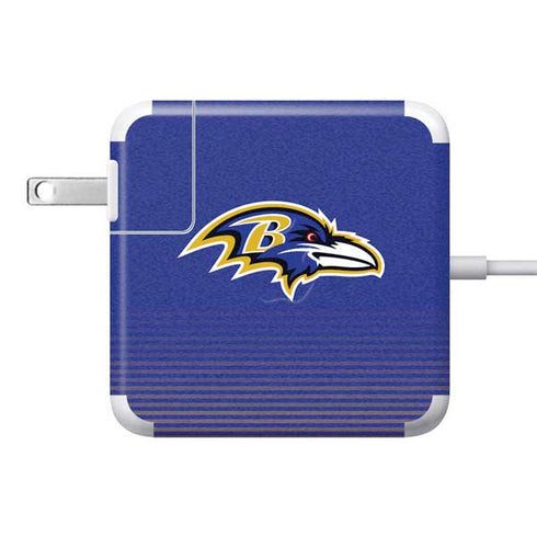 NFL Baltimore Ravens Breakaway 85W Power Adapter (15 and 17 inch MacBook Pro Charger) Skin