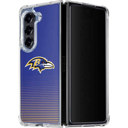 NFL Baltimore Ravens Breakaway Galaxy Z Fold5 5G Clear Case