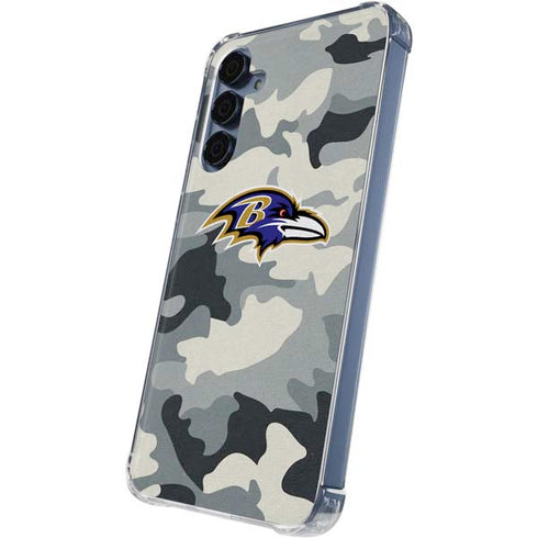 NFL Baltimore Ravens Camo Galaxy A35 5G Clear Case