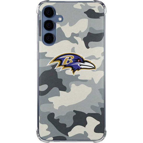 NFL Baltimore Ravens Camo Galaxy A55 5G Clear Case