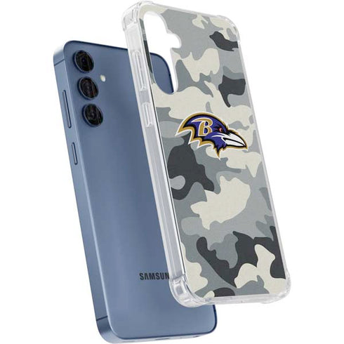 NFL Baltimore Ravens Camo Galaxy A55 5G Clear Case