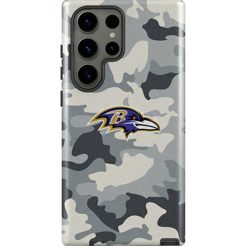NFL Baltimore Ravens Camo Galaxy S23 Ultra Pro Case