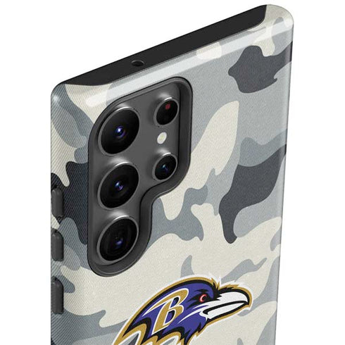 NFL Baltimore Ravens Camo Galaxy S23 Ultra Pro Case