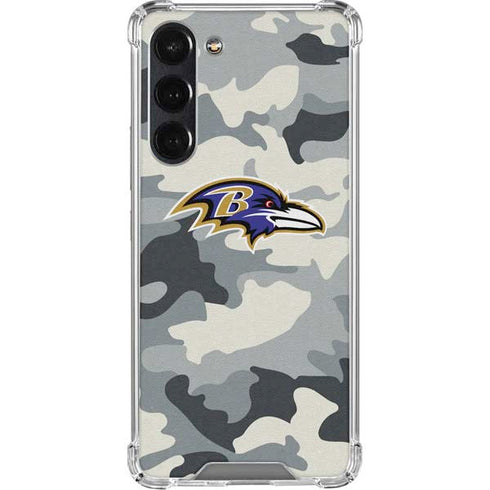 NFL Baltimore Ravens Camo Galaxy S24 FE Clear Case