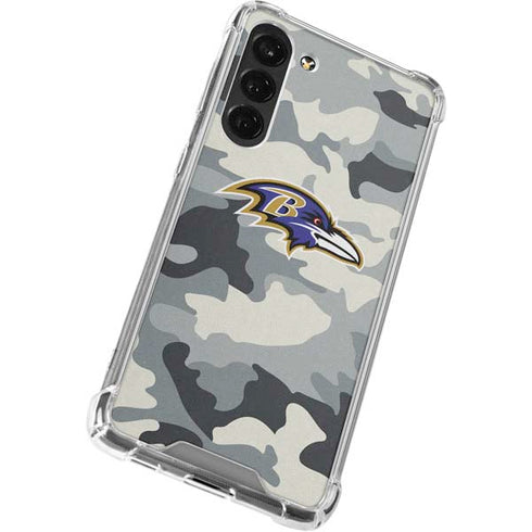 NFL Baltimore Ravens Camo Galaxy S24 FE Clear Case