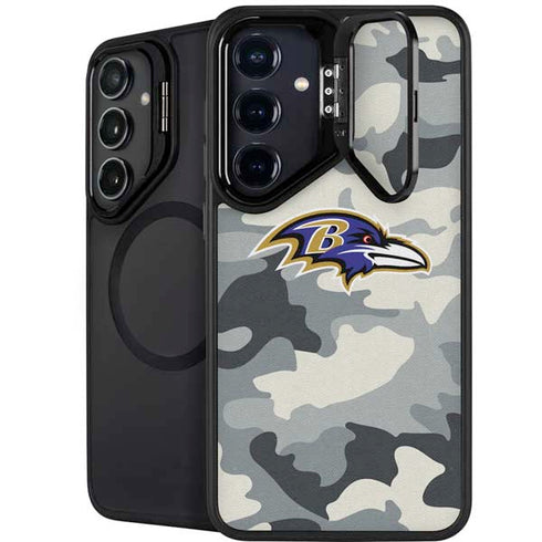 NFL Baltimore Ravens Camo Galaxy S24 FE Kickstand Case