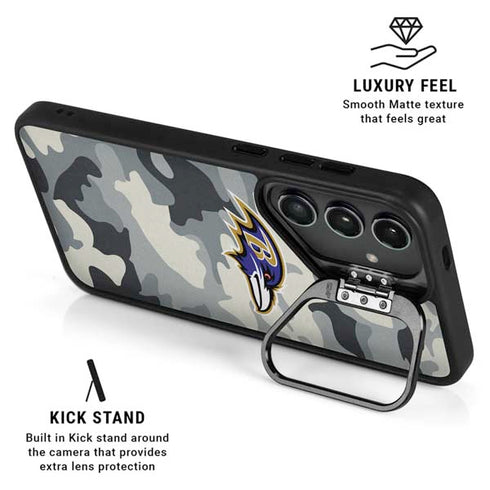 NFL Baltimore Ravens Camo Galaxy S25 Plus Kickstand Case