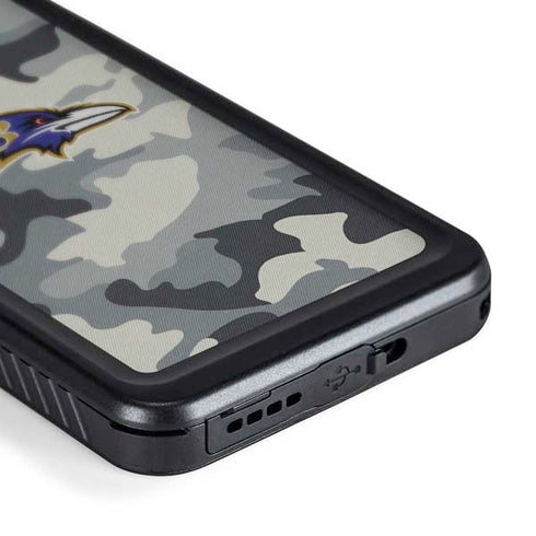 NFL Baltimore Ravens Camo Galaxy S24 Plus Waterproof Case