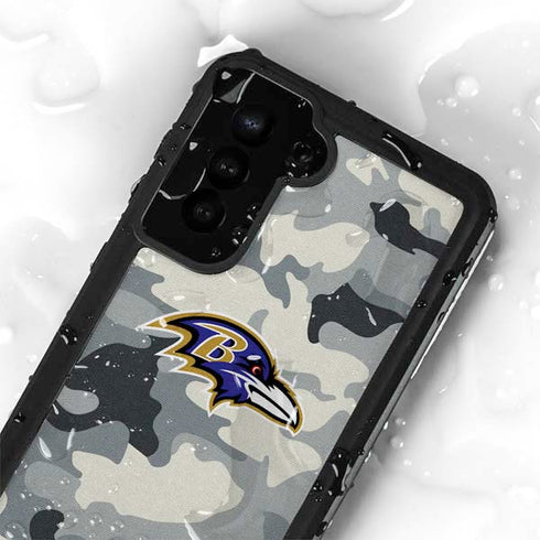 NFL Baltimore Ravens Camo Galaxy S24 Plus Waterproof Case