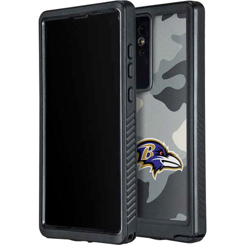 NFL Baltimore Ravens Camo Galaxy S24 Ultra Waterproof Case