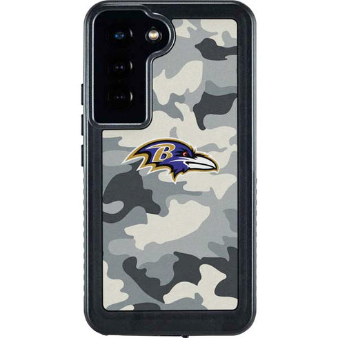 NFL Baltimore Ravens Camo Galaxy S24 Waterproof Case