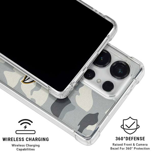 NFL Baltimore Ravens Camo Galaxy S25 Ultra Clear Case