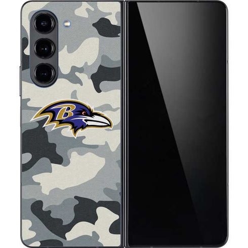 NFL Baltimore Ravens Camo Galaxy Z Fold5 5G Skin