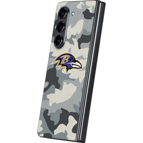 NFL Baltimore Ravens Camo Galaxy Z Fold5 5G Skin