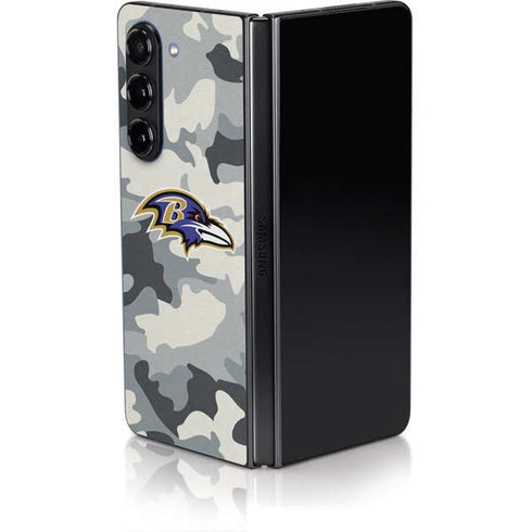 NFL Baltimore Ravens Camo Galaxy Z Fold5 5G Skin
