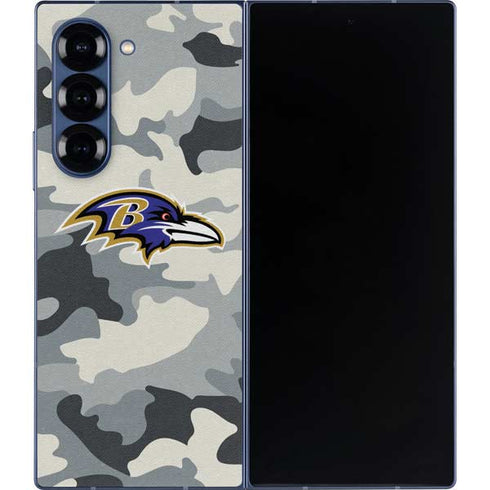NFL Baltimore Ravens Camo Galaxy Z Fold6 Skin