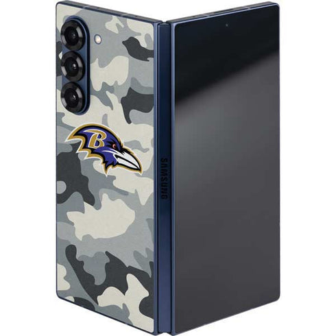 NFL Baltimore Ravens Camo Galaxy Z Fold6 Skin