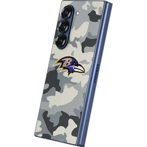 NFL Baltimore Ravens Camo Galaxy Z Fold6 Skin