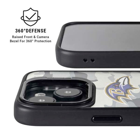 NFL Baltimore Ravens Camo iPhone 14 Plus Kickstand Case