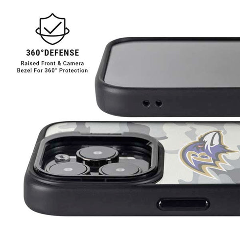 NFL Baltimore Ravens Camo iPhone 15 Pro Kickstand Case