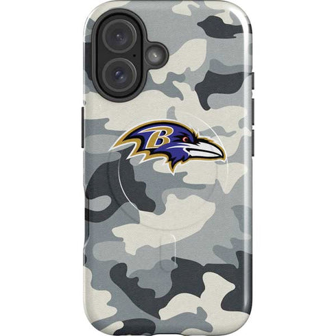 NFL Baltimore Ravens Camo iPhone 16 Magsafe Impact Case