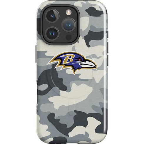NFL Baltimore Ravens Camo iPhone 16 Pro Magsafe Impact Case