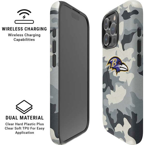 NFL Baltimore Ravens Camo iPhone 16 Pro Magsafe Impact Case