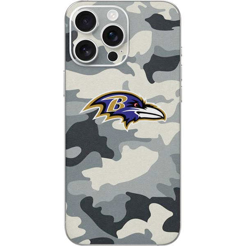 NFL Baltimore Ravens Camo iPhone 16 Pro Max Skin