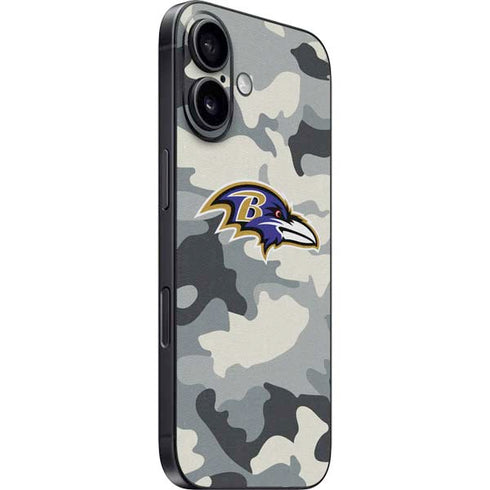 NFL Baltimore Ravens Camo iPhone 16 Skin