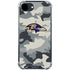 NFL Baltimore Ravens Camo iPhone 16e Clear Case