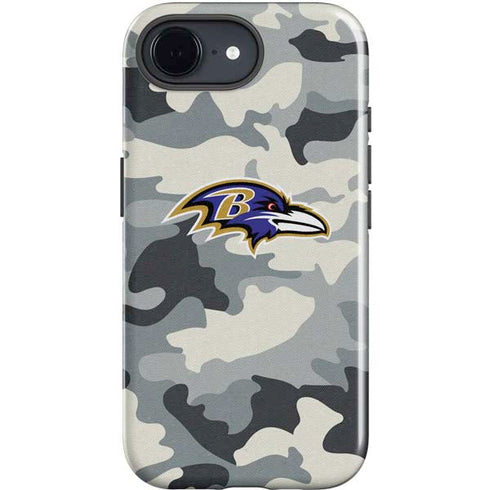 NFL Baltimore Ravens Camo iPhone 16e Impact Case