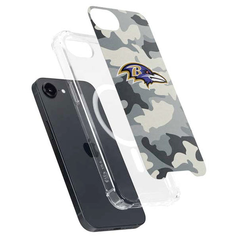 NFL Baltimore Ravens Camo iPhone 16e MagSafe Case