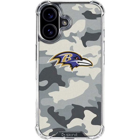 NFL Baltimore Ravens Camo iPhone 17 Clear Case