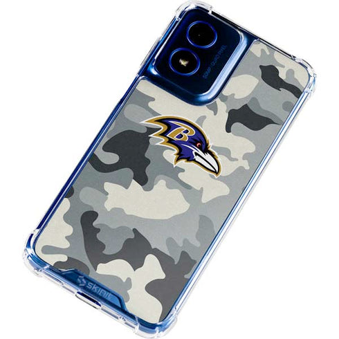 NFL Baltimore Ravens Camo Moto G 5G (2024) Clear Case