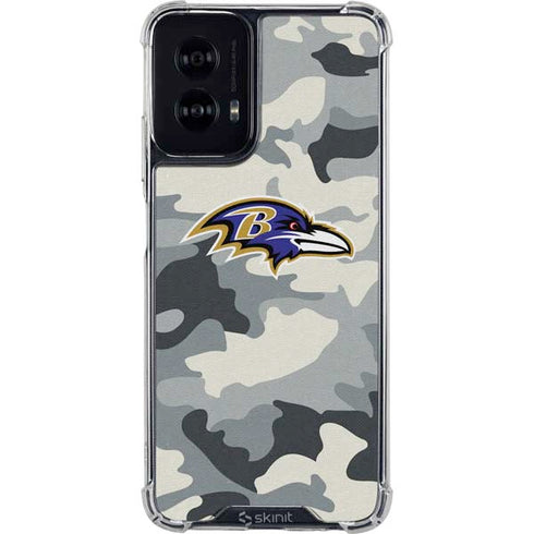 NFL Baltimore Ravens Camo Moto G Power 5G (2024) Clear Case