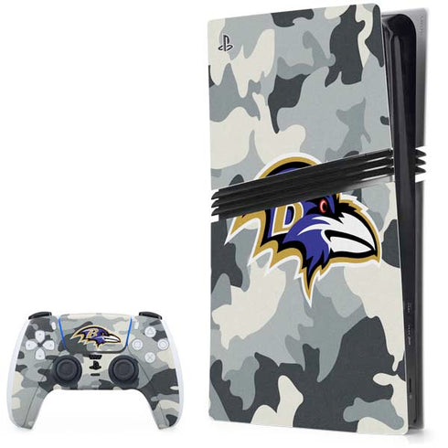 NFL Baltimore Ravens Camo PS5 Pro Bundle Skin