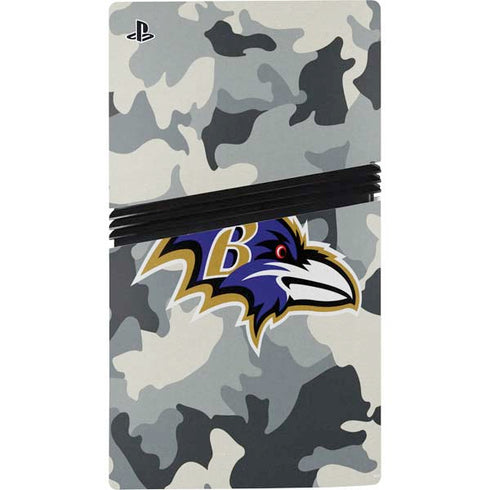 NFL Baltimore Ravens Camo PS5 Pro Console Skin