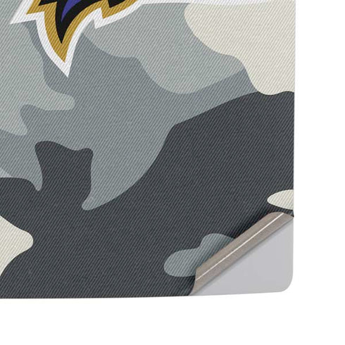 NFL Baltimore Ravens Camo PS5 Pro Disk Console Skin