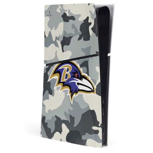 NFL Baltimore Ravens Camo PS5 Slim Digital Edition Console Skin