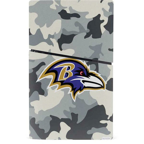 NFL Baltimore Ravens Camo PS5 Slim Digital Edition Console Skin