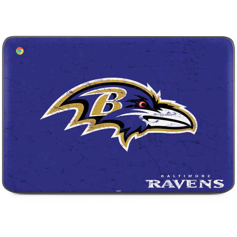 NFL Baltimore Ravens Distressed HP Chromebook Skin
