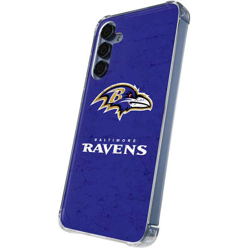 NFL Baltimore Ravens Distressed Galaxy A55 5G Clear Case