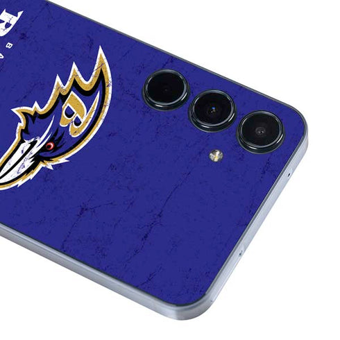 NFL Baltimore Ravens Distressed Galaxy A55 5G Skin