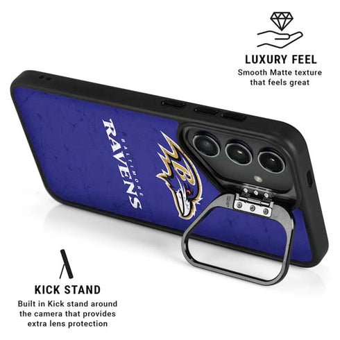 NFL Baltimore Ravens Distressed Galaxy S25 Kickstand Case
