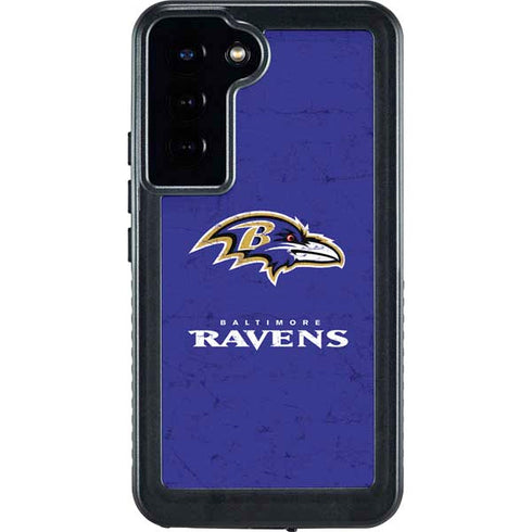 NFL Baltimore Ravens Distressed Galaxy S24 Plus Waterproof Case