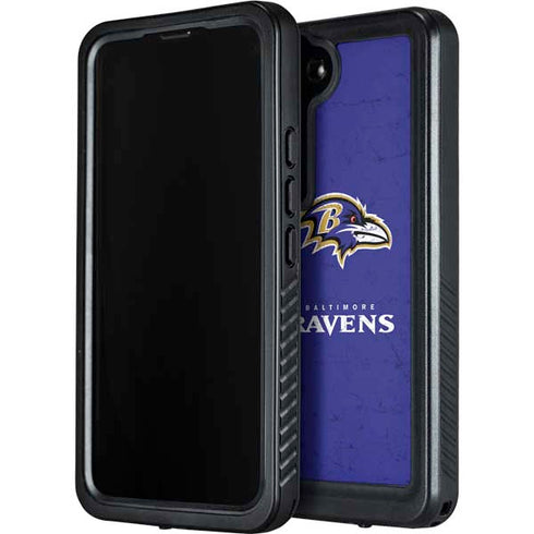 NFL Baltimore Ravens Distressed Galaxy S24 Plus Waterproof Case
