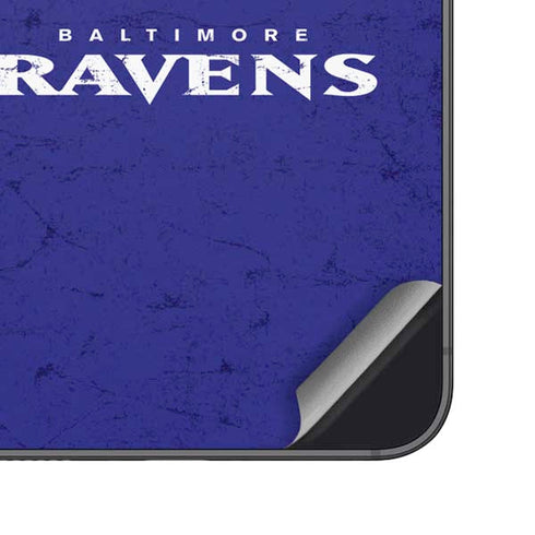 NFL Baltimore Ravens Distressed Galaxy S25 Skin