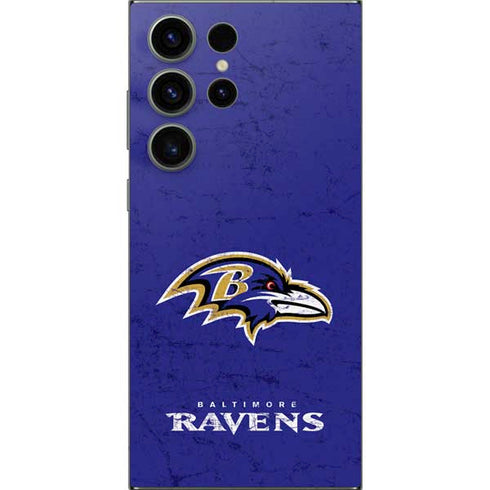 NFL Baltimore Ravens Distressed Galaxy S24 Ultra Skin